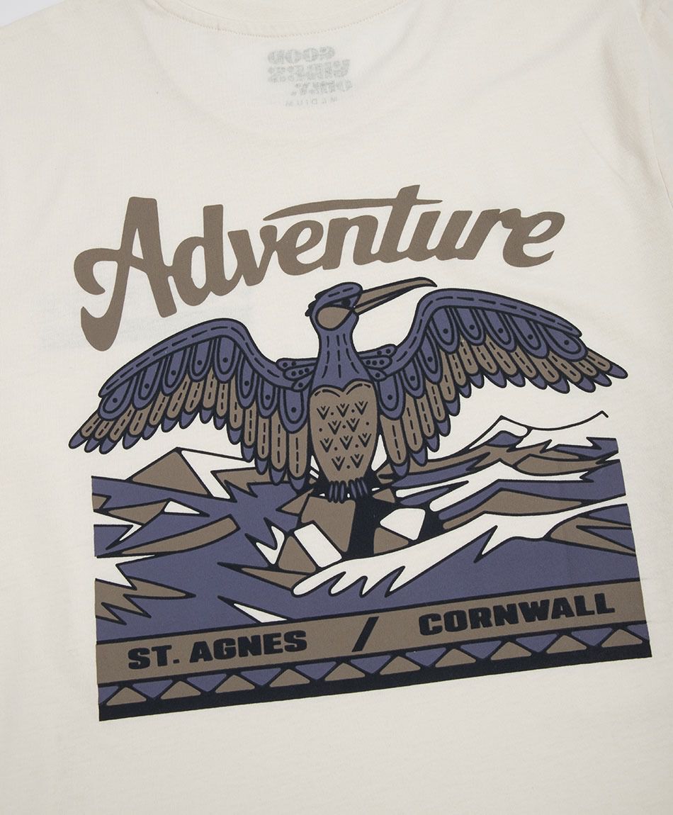 Polera hombre estampado doble adventure
