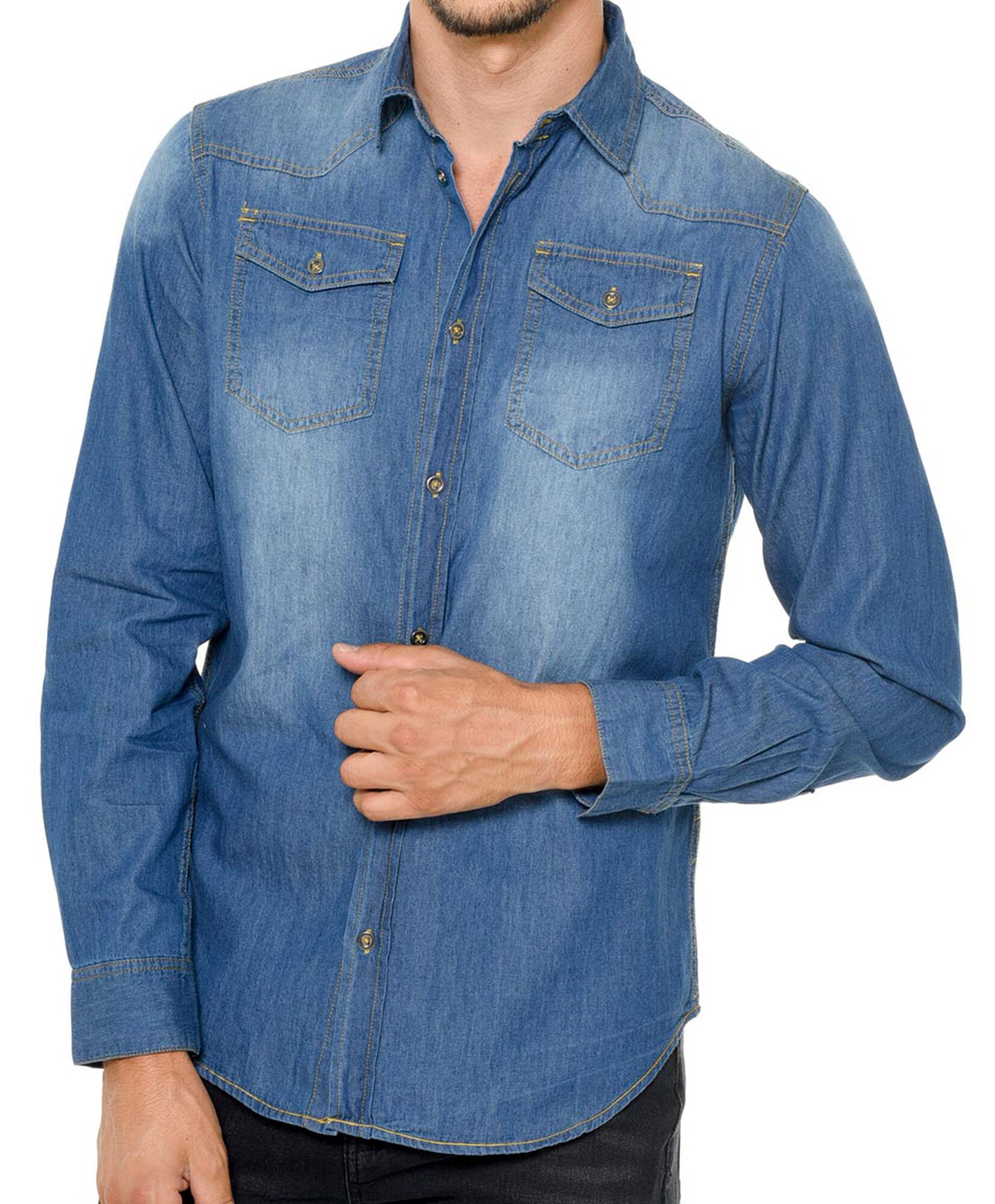 Camisa mezclilla azul Camisa mezclilla azul