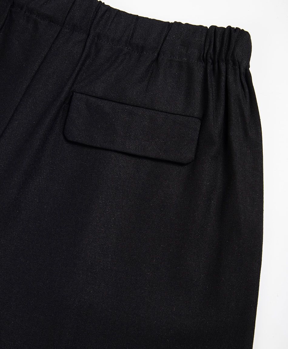Short mujer negro lino