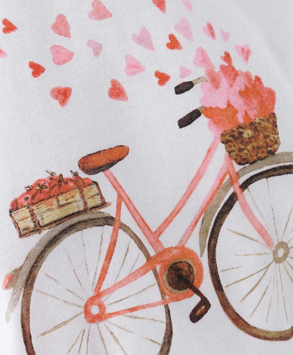 Polera mujer bici flores