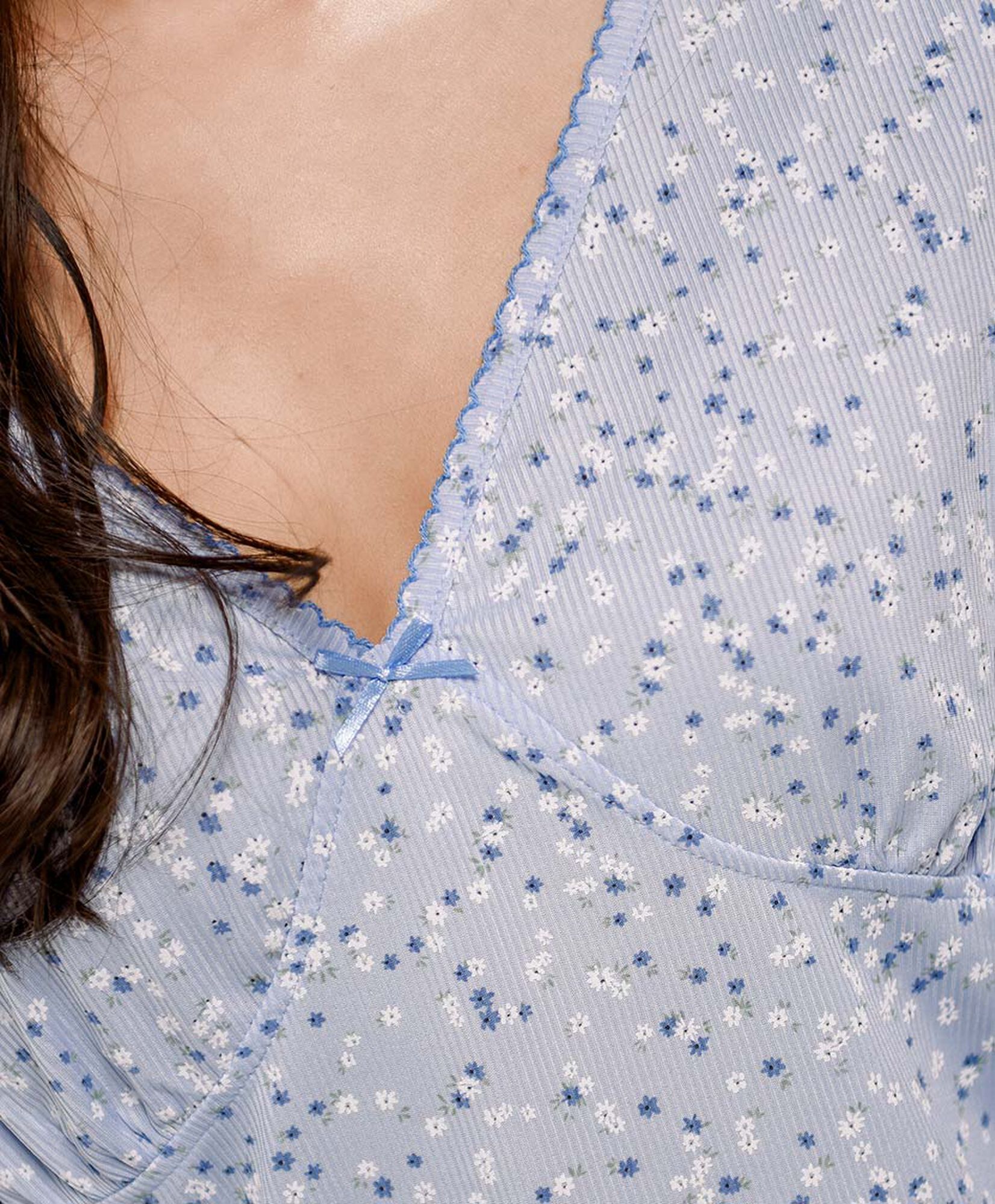Pijama mujer floreado azul Pijama mujer floreado azul