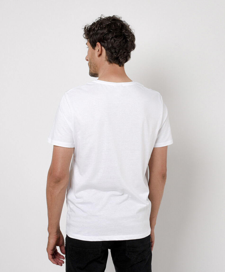 Polera hombre estampado desgastado