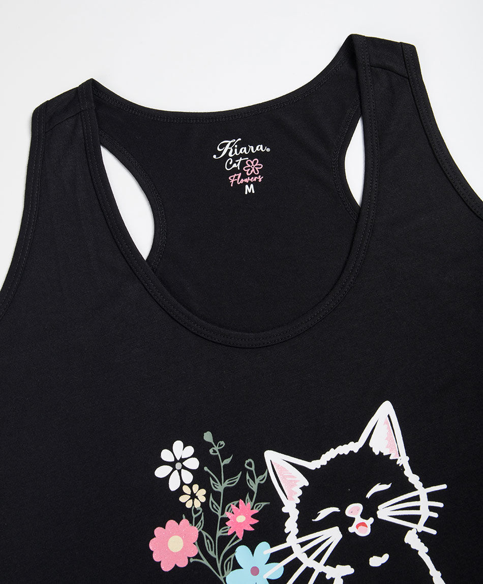 Camisa de dormir mujer black cat