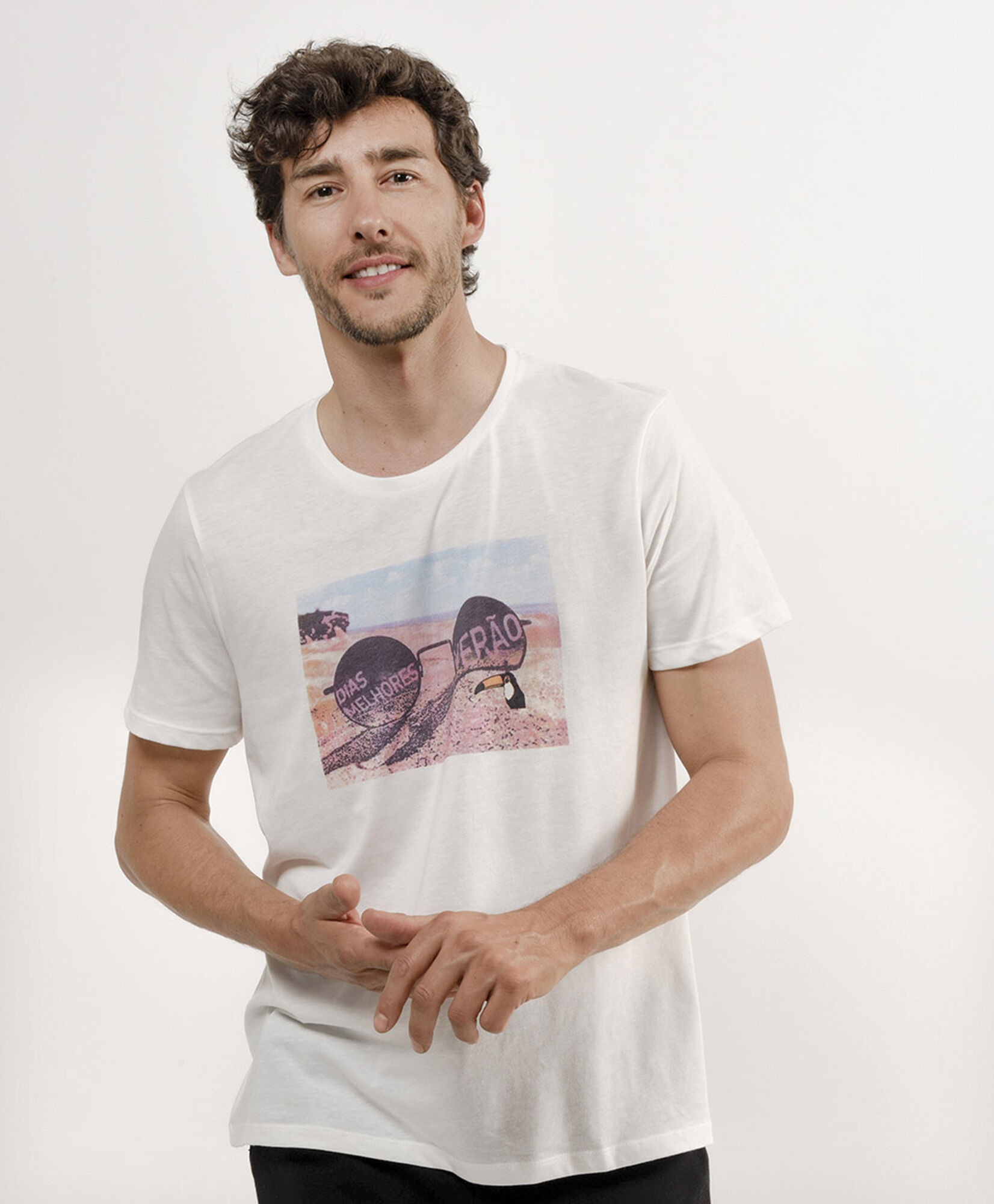 Polera hombre estampado lentes Polera hombre estampado lentes