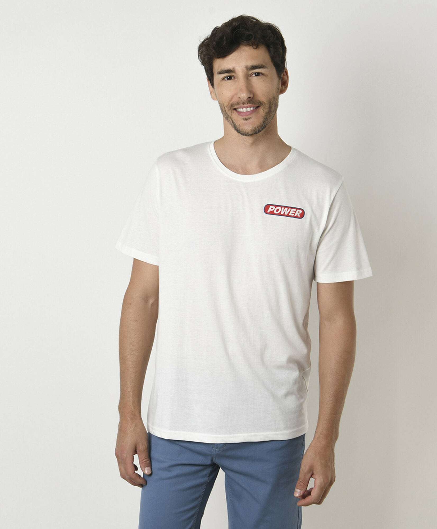 Polera hombre doble estampado power Polera hombre doble estampado power