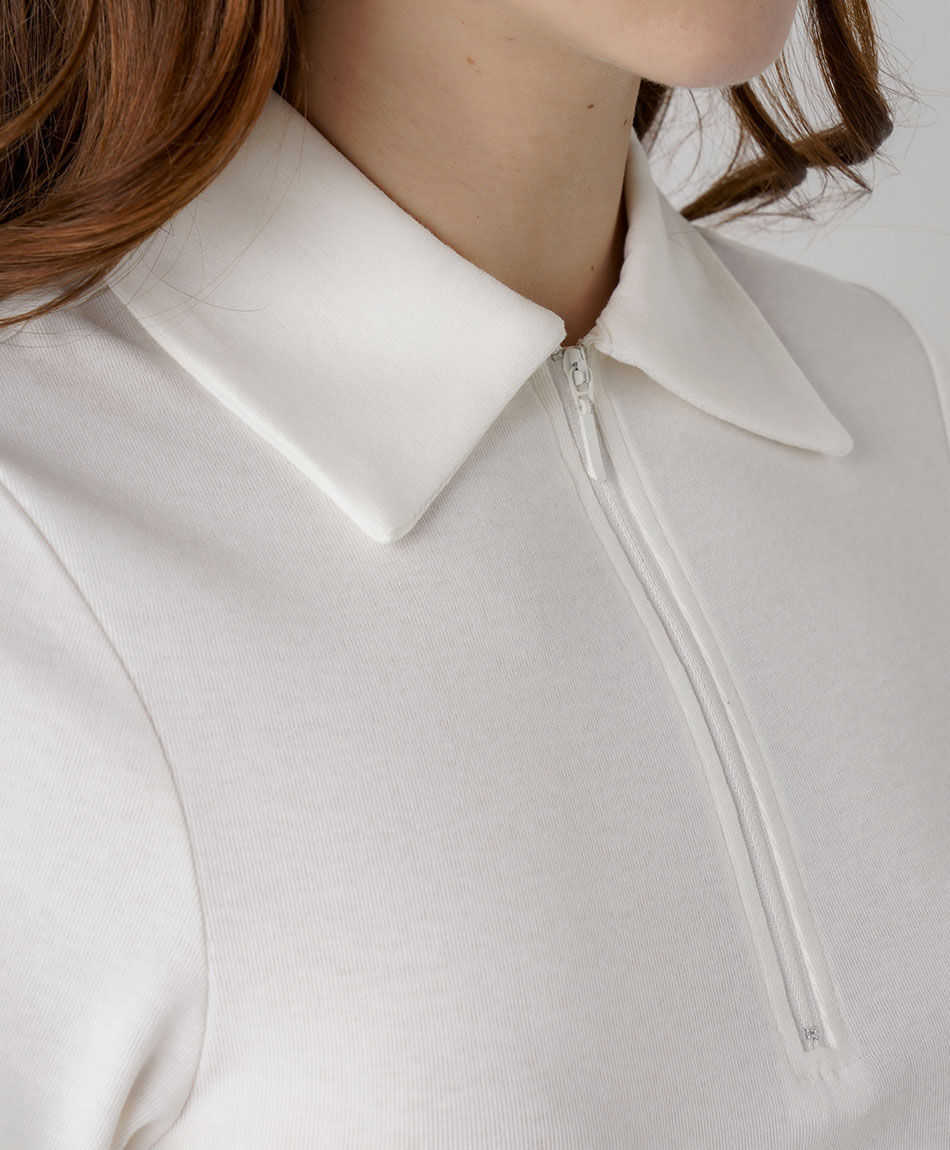 Polera mujer polo cierre