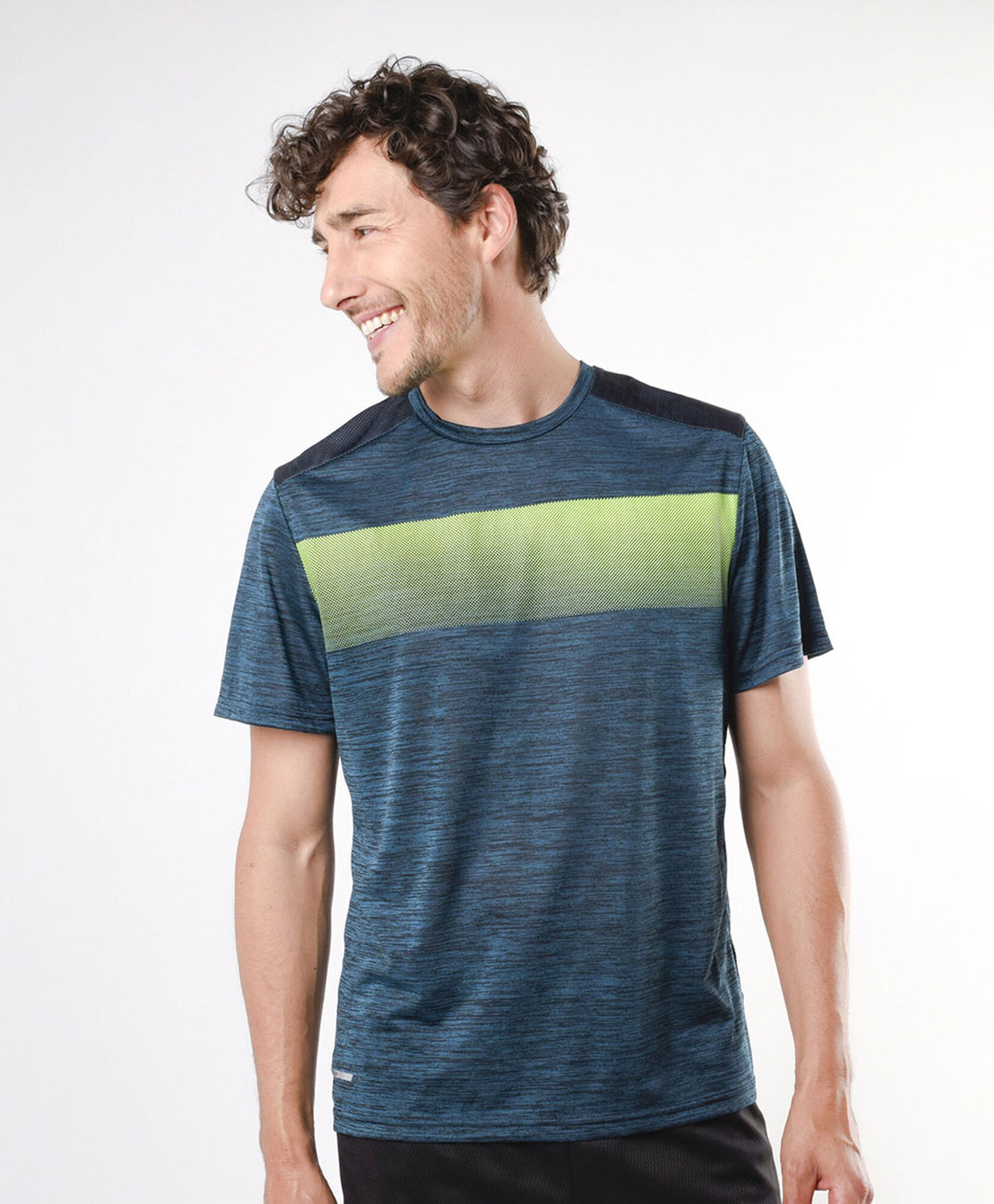 Polera deportiva hombre jaspeada Polera deportiva hombre jaspeada