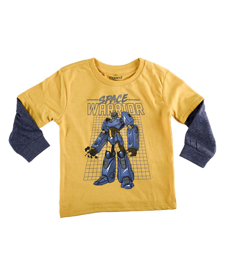 Polera estampada robot