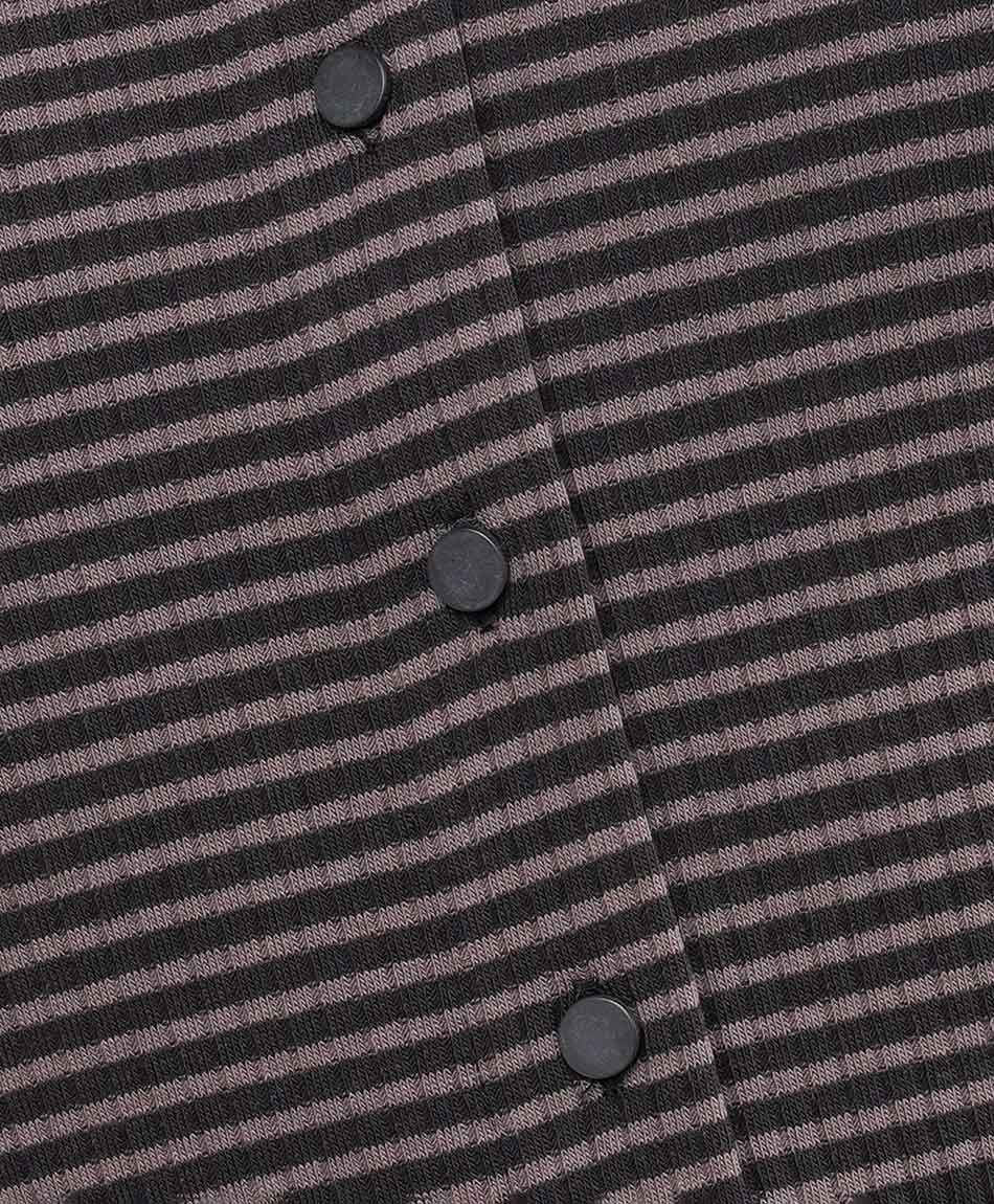Polera mujer listada estilo cardigan