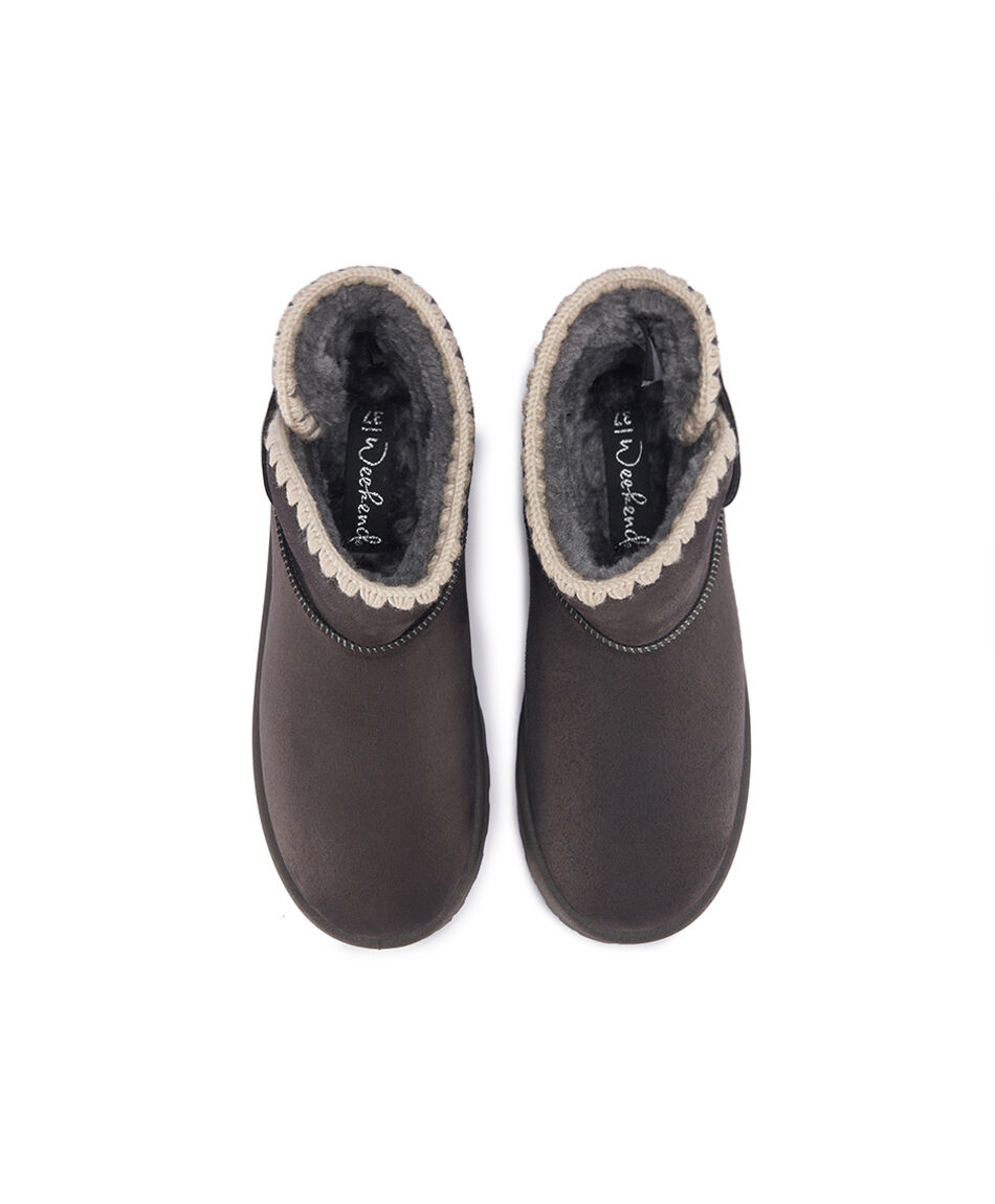 Pantubota mujer pespunte hebilla