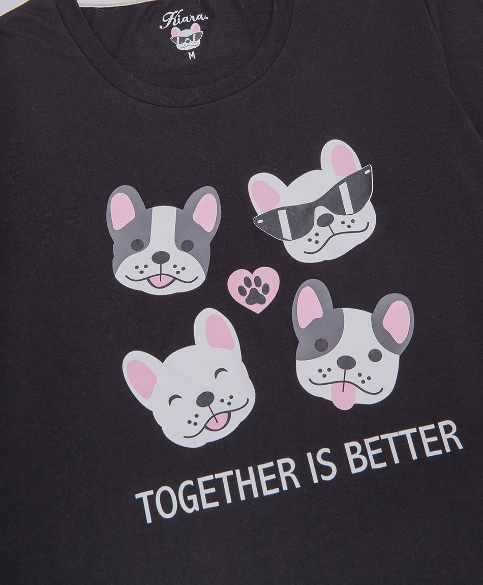 Pijama mujer 4 perritos cuadros