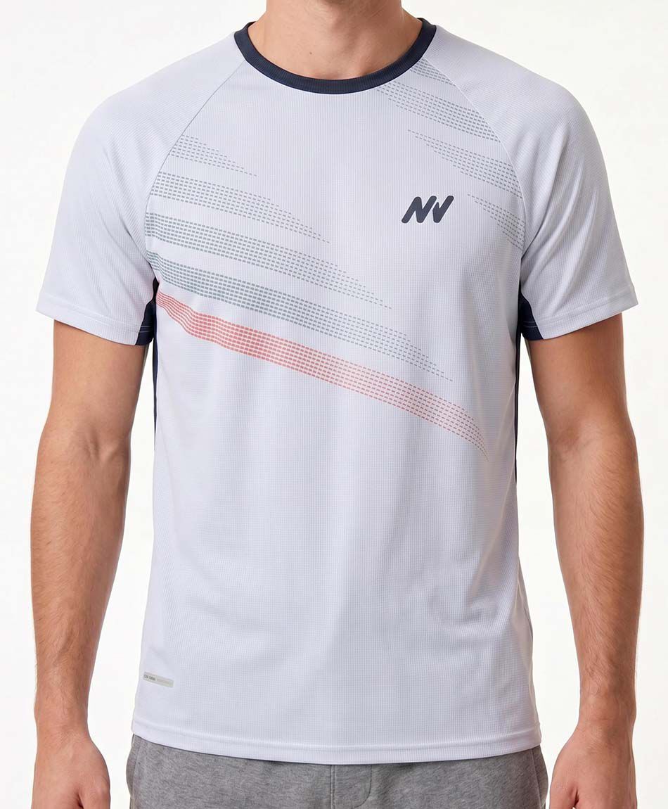Polera deportiva hombre runner white