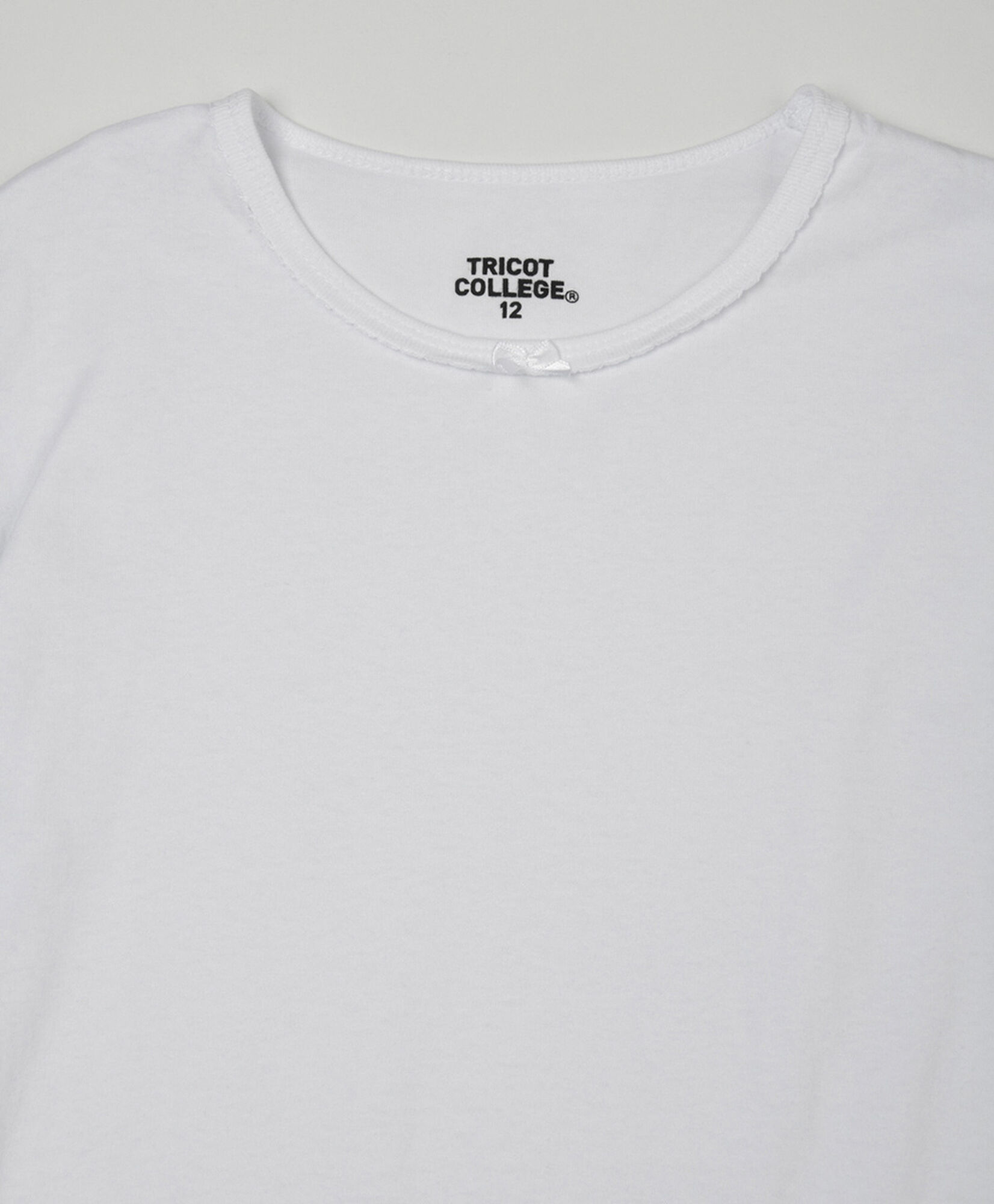 Camiseta escolar blanca manga larga Camiseta escolar blanca manga larga