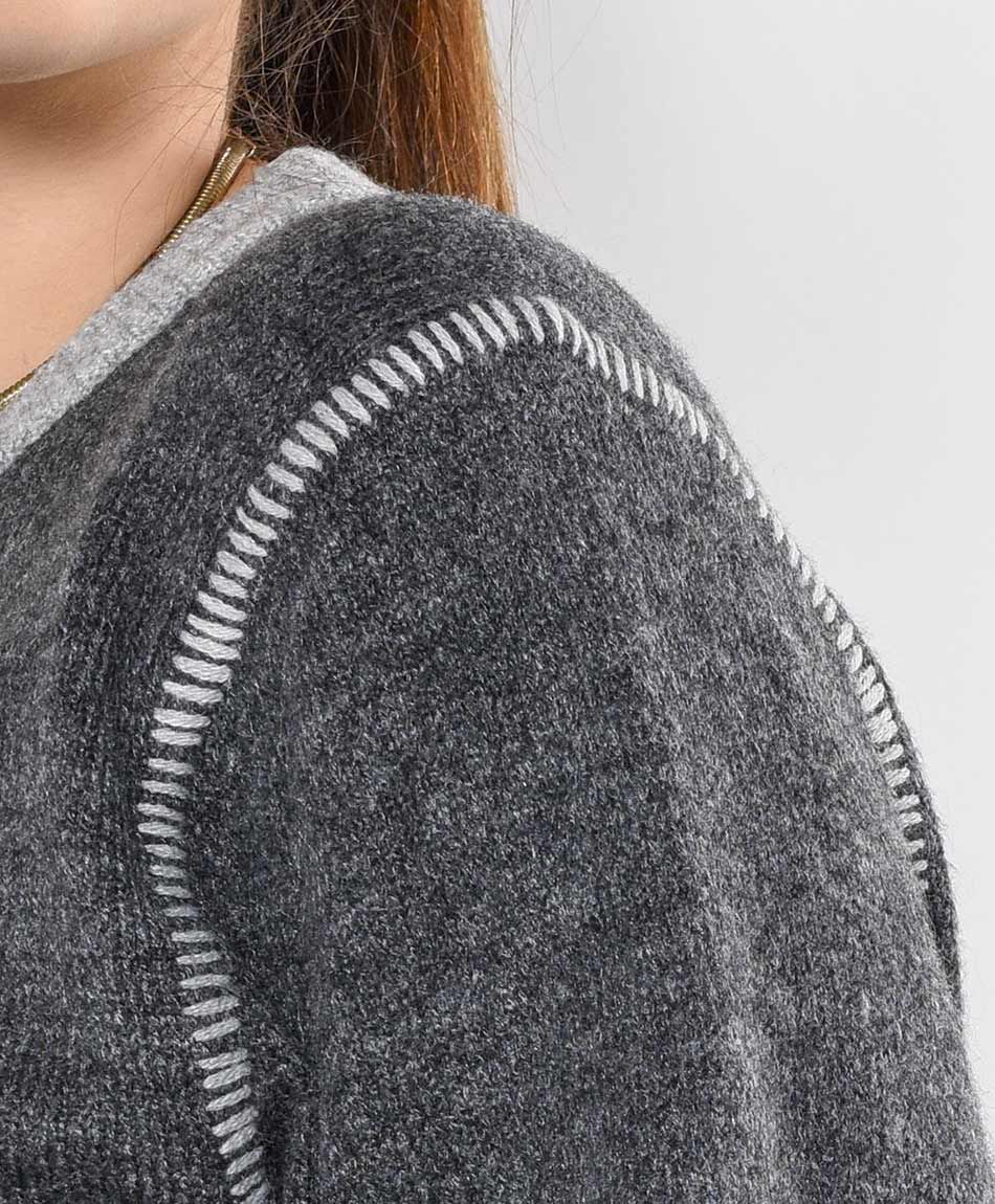 Sweater mujer costuras