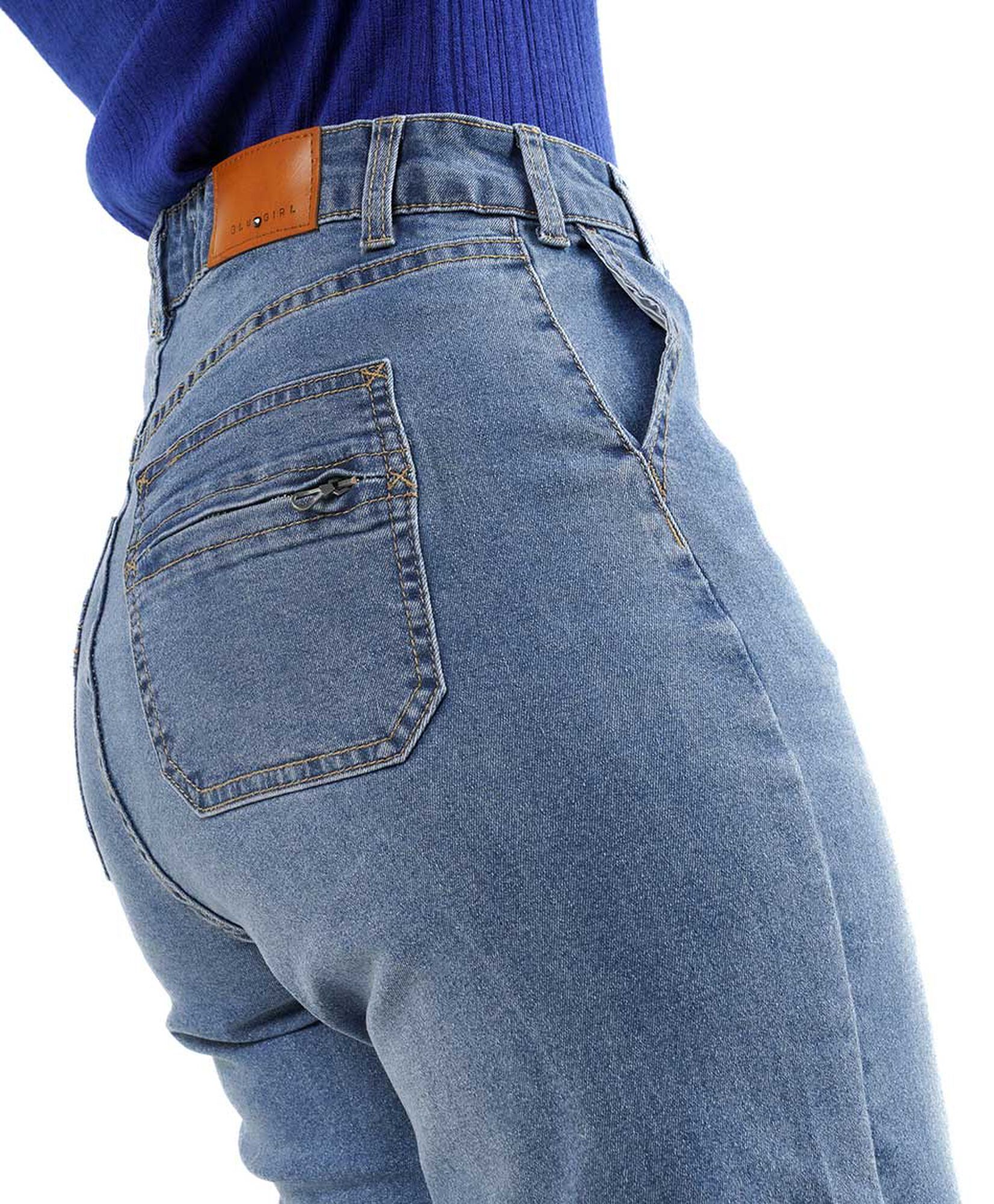 Jeans mujer bolsillo cierre wide Jeans mujer bolsillo cierre wide