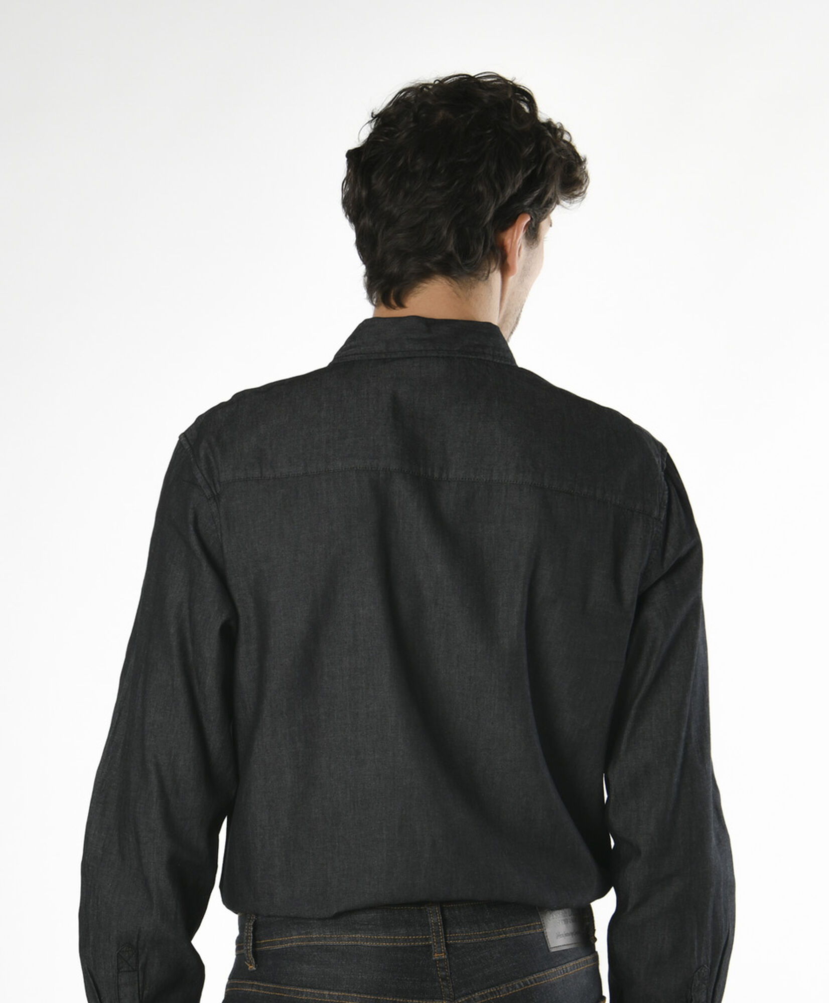 Camisa hombre denim negra Camisa hombre denim negra