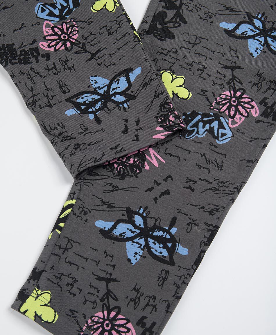 Pack 2 leggins ni&ntilde;a graffiti