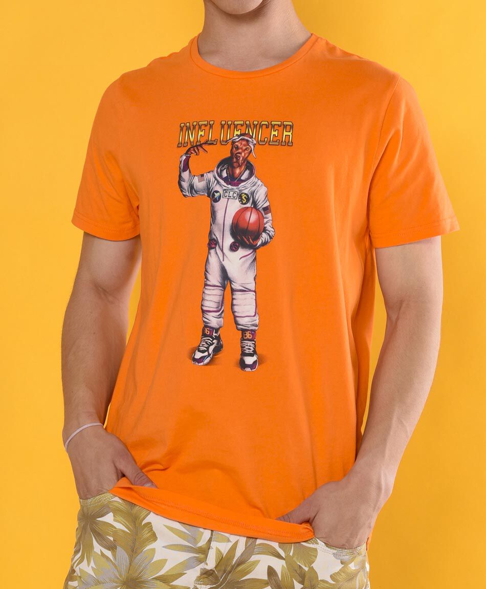 Polera manga corta cuello redondo