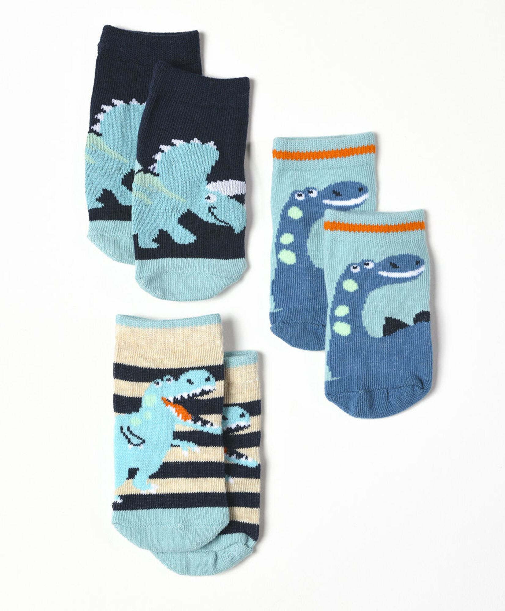 Pack 3 calcetines bebé dinosaurios Pack 3 calcetines bebé dinosaurios