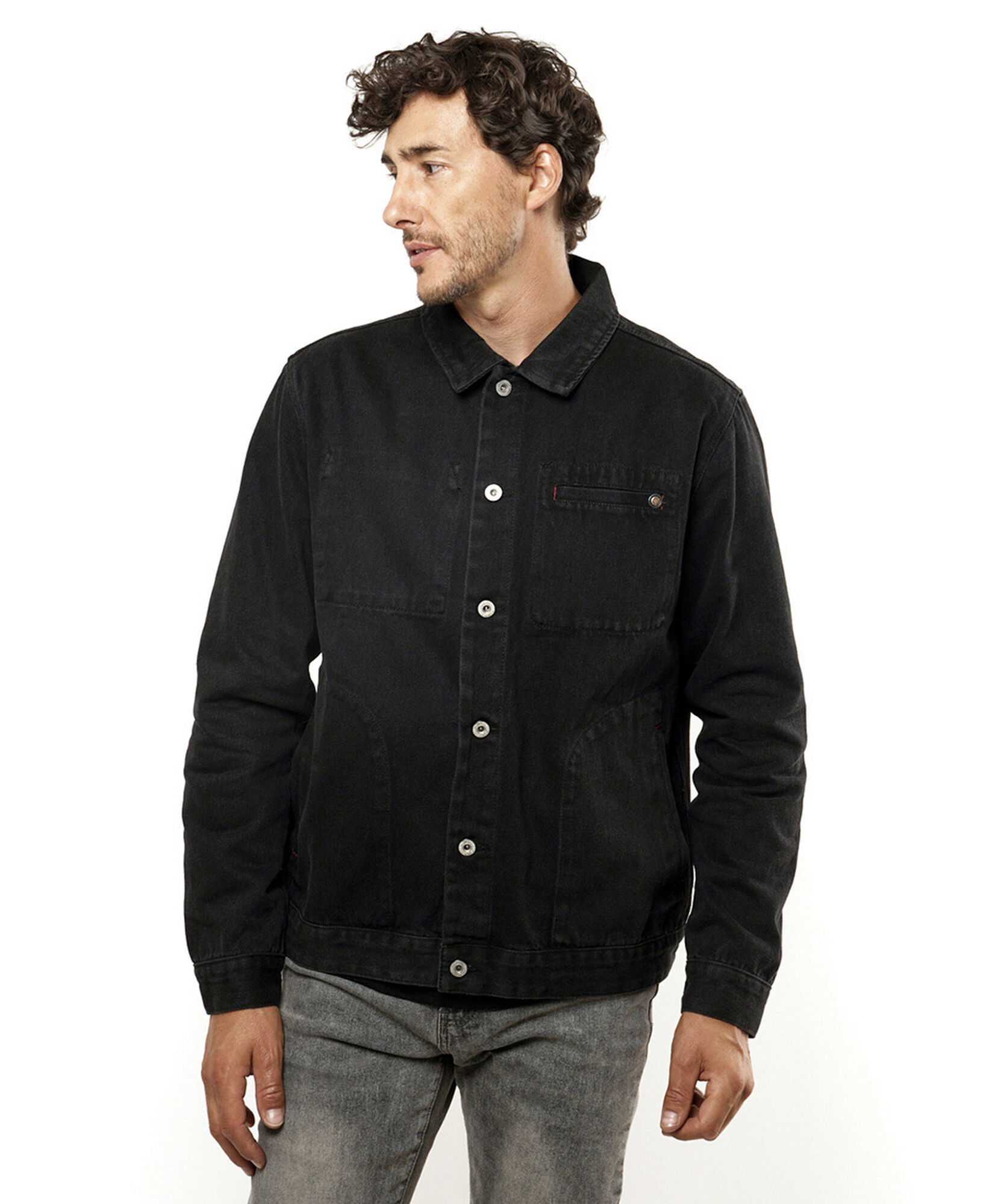 Chaqueta hombre black denim Chaqueta hombre black denim