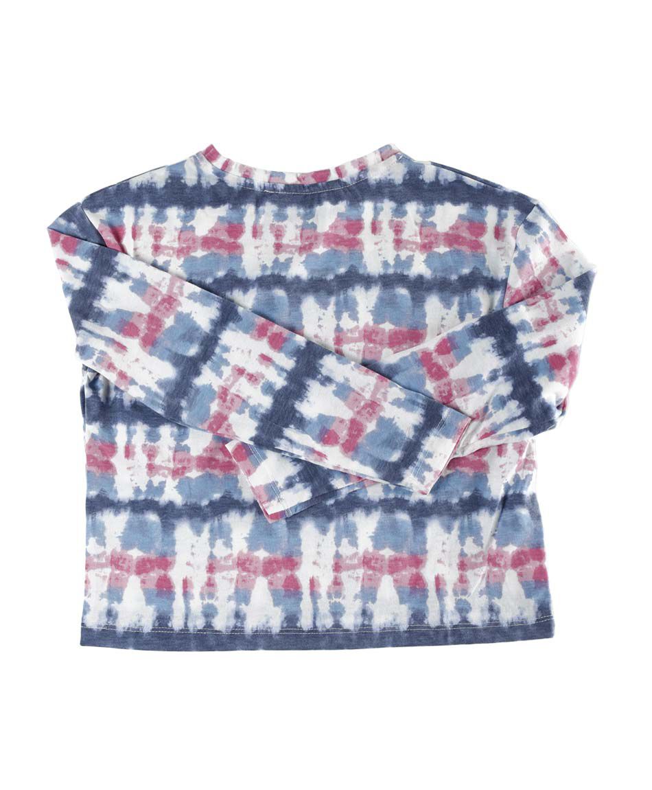 Polera ni&ntilde;a tie dye manga larga