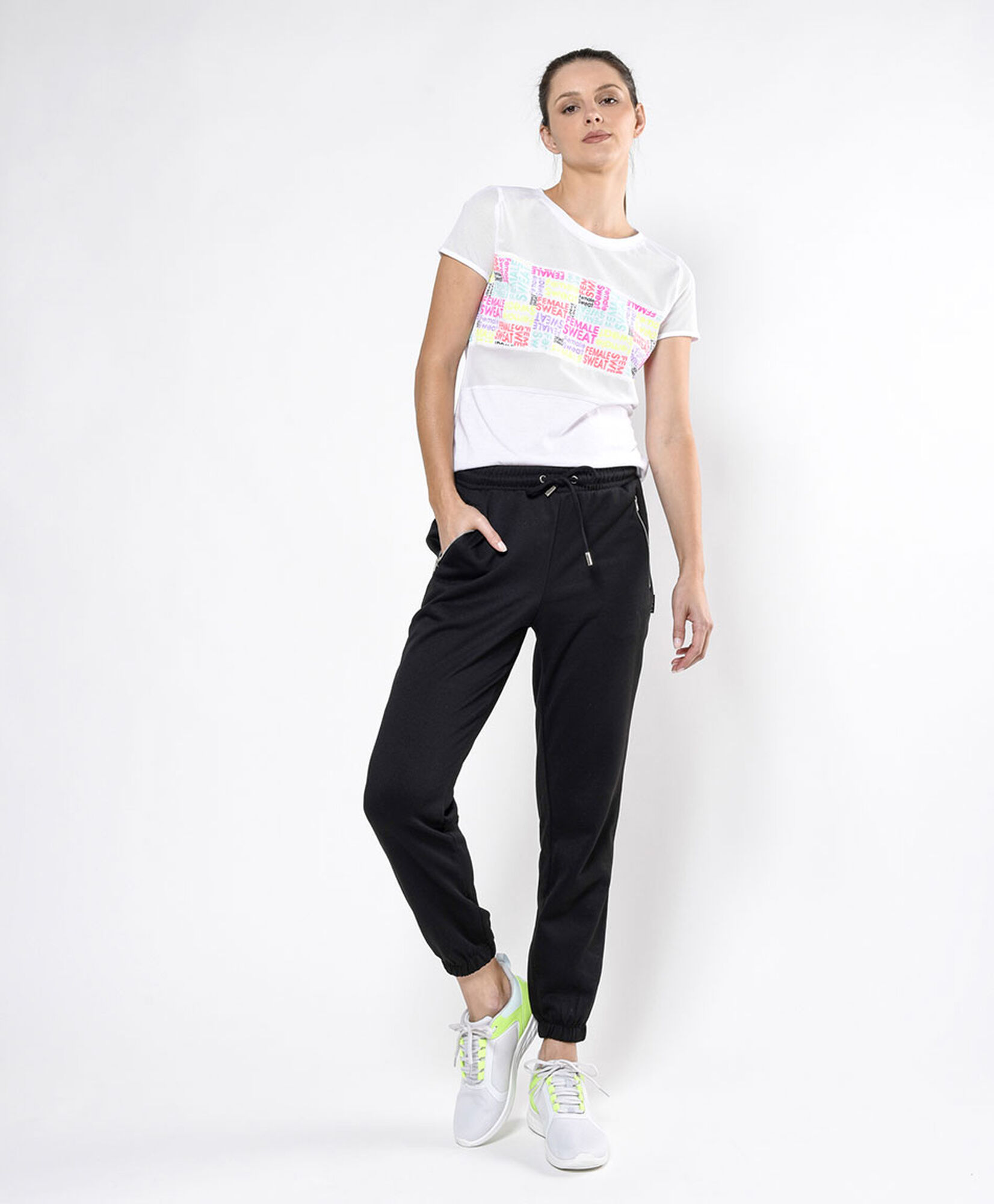 Pantalón de buzo mujer bolsillos con cierre Pantalón de buzo mujer bolsillos con cierre