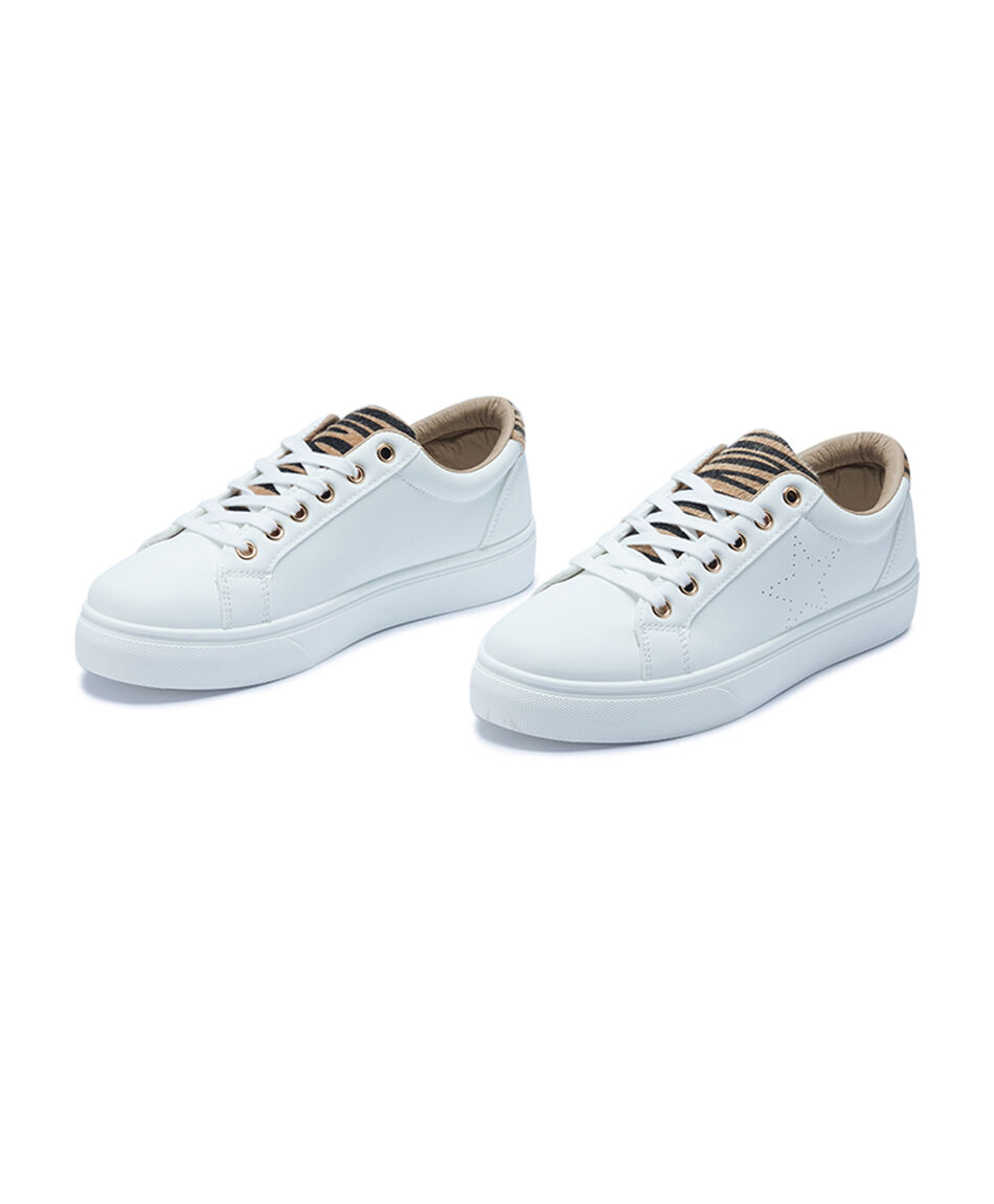 Zapatillas mujer contraste animal print