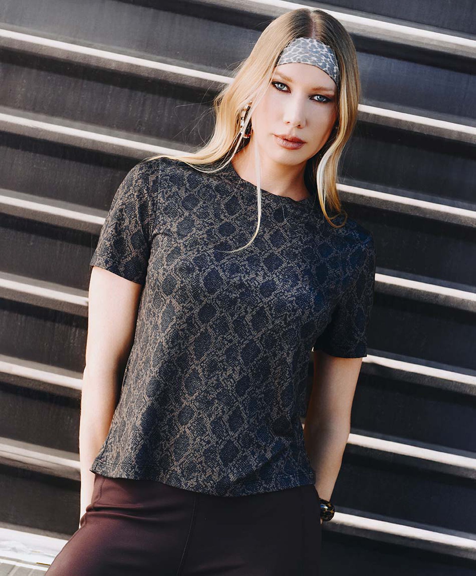 Polera mujer print snake Polera mujer print snake