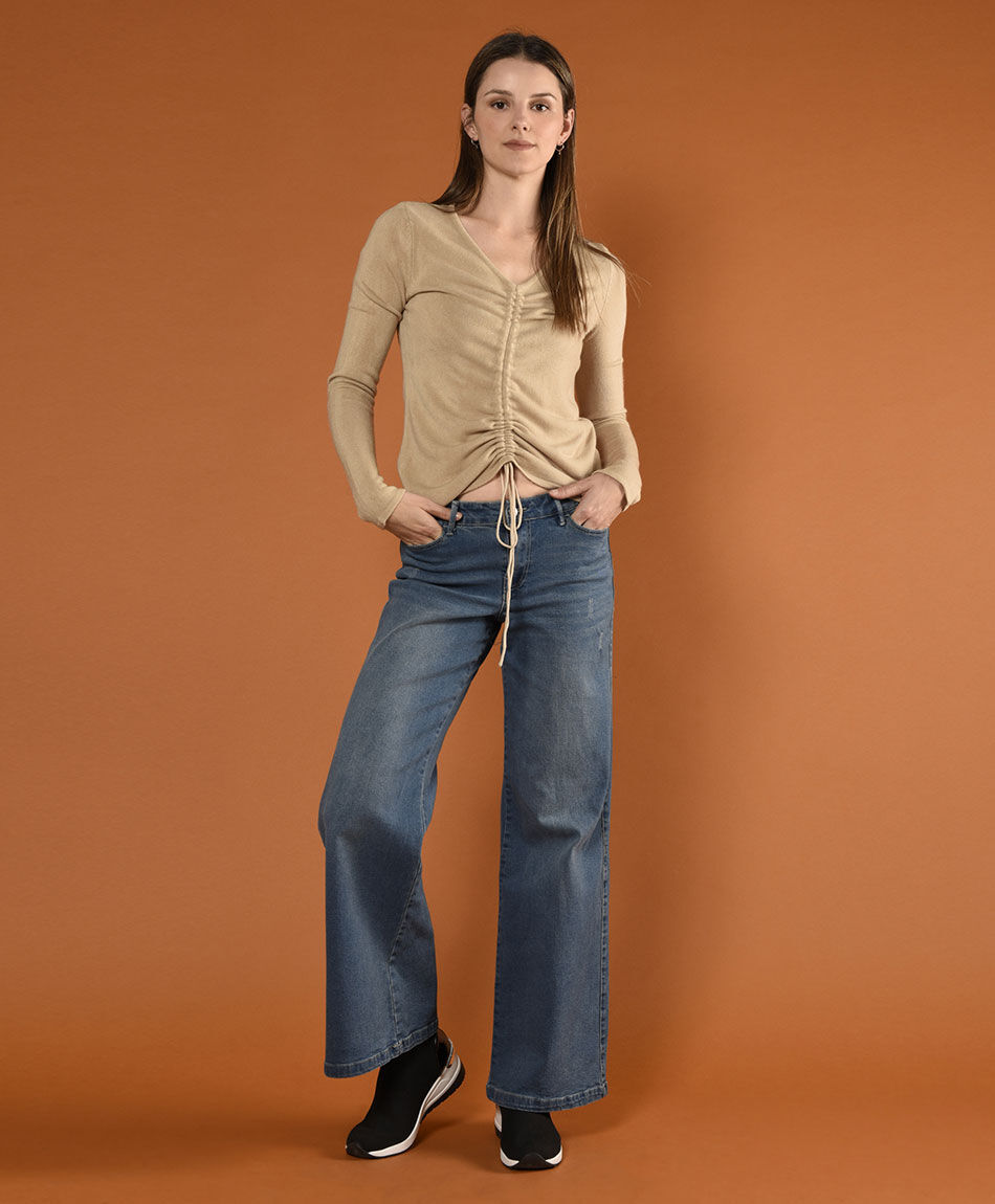 Jeans tiro alto