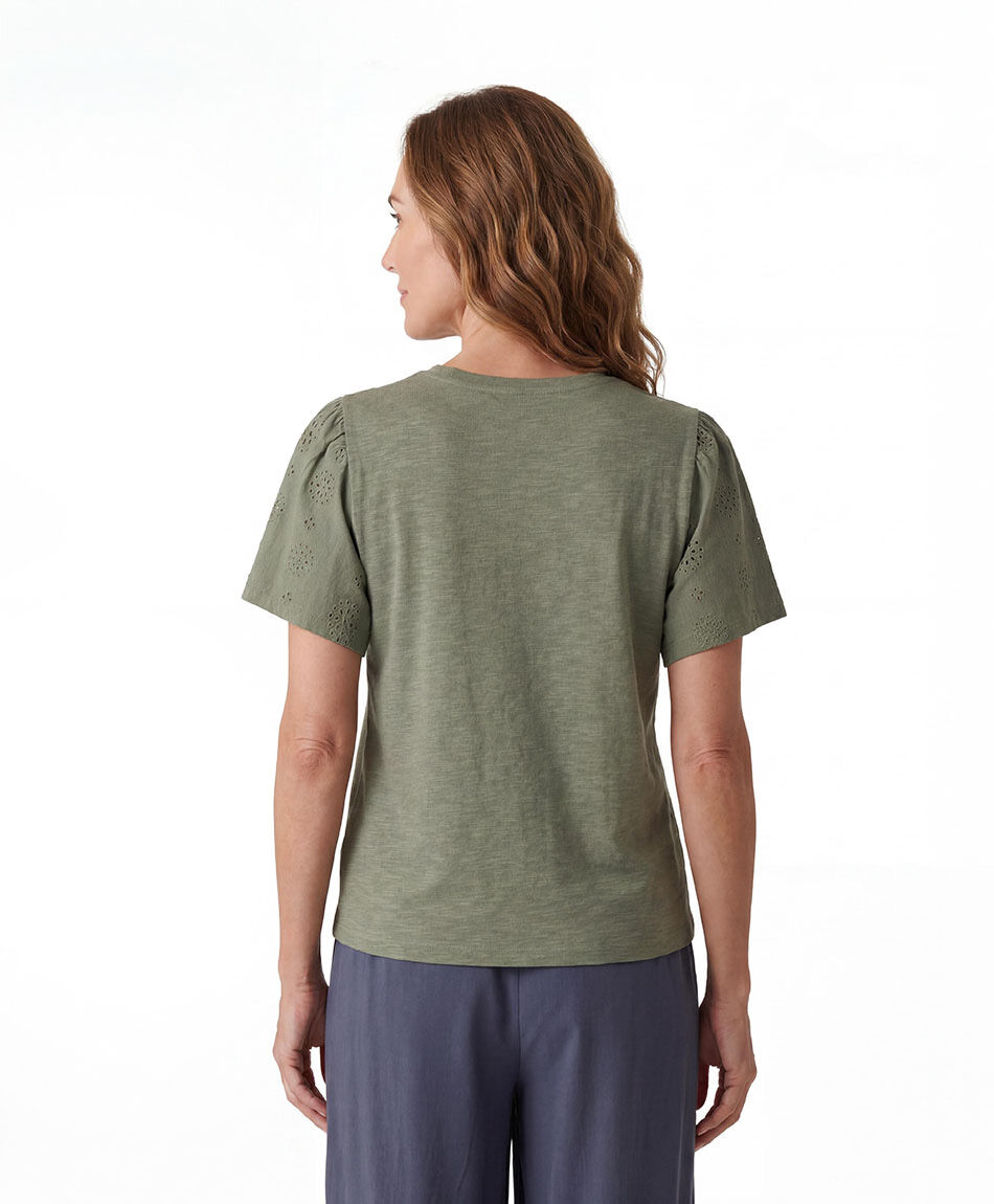 Polera mujer manga globo