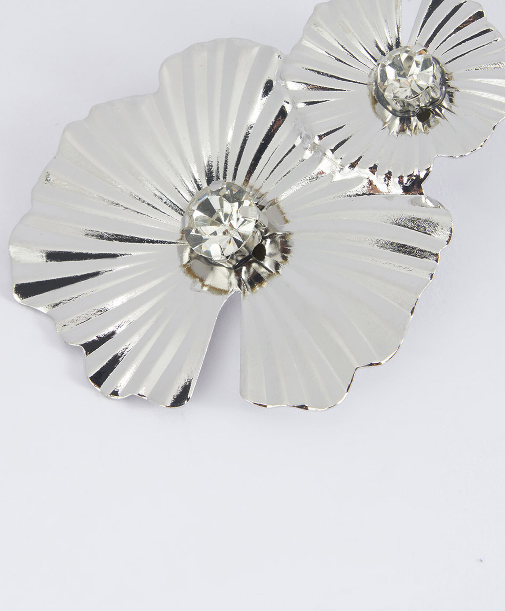 Aros mujer flores plateadas Aros mujer flores plateadas