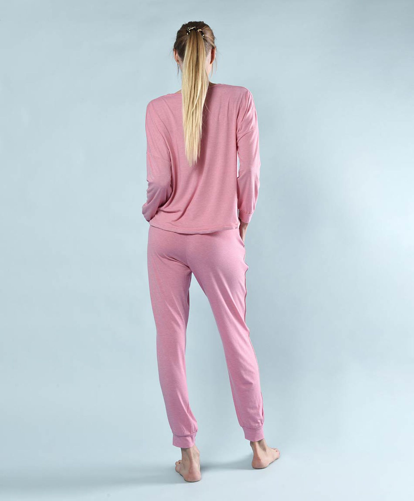 Pijama mujer lazo satín ajustable 2 piezas Pijama mujer lazo satín ajustable 2 piezas