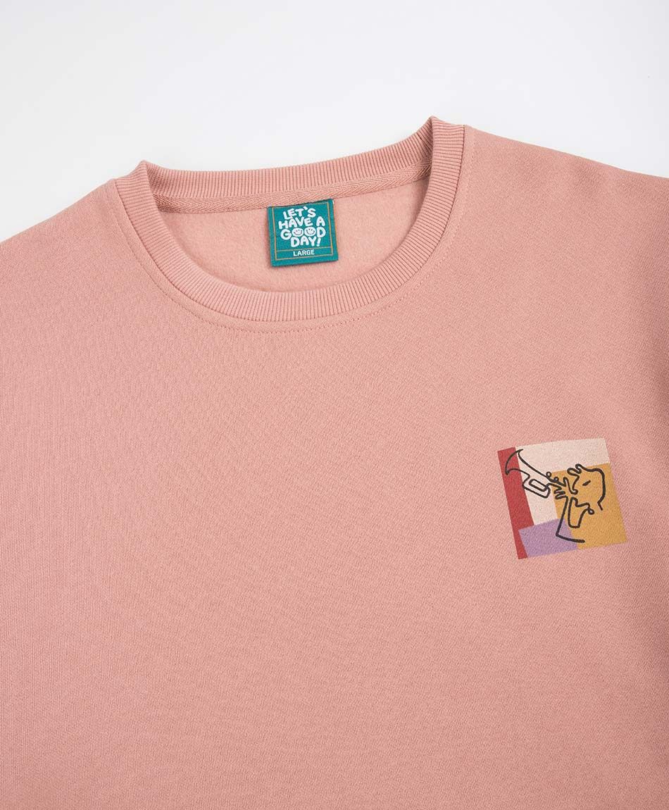 Poler&oacute;n hombre doble estampado jazz