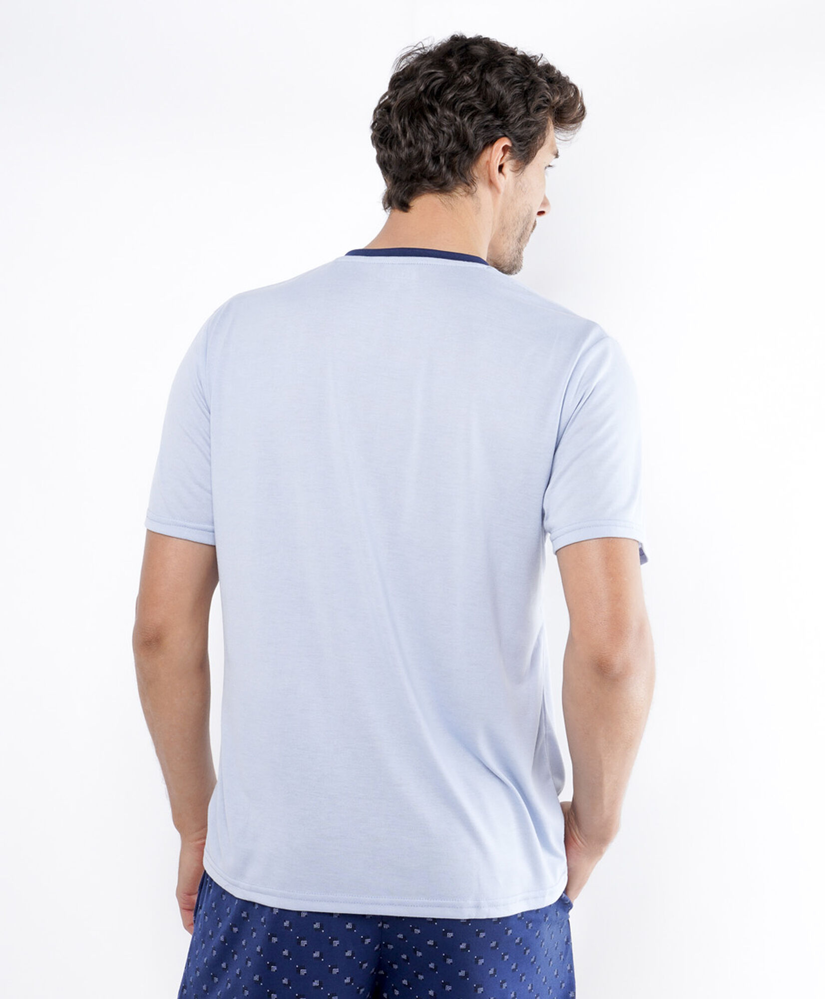 Pijama hombre bolsillo azul Pijama hombre bolsillo azul