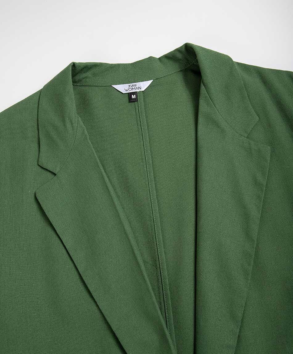 Blazer mujer lino verde