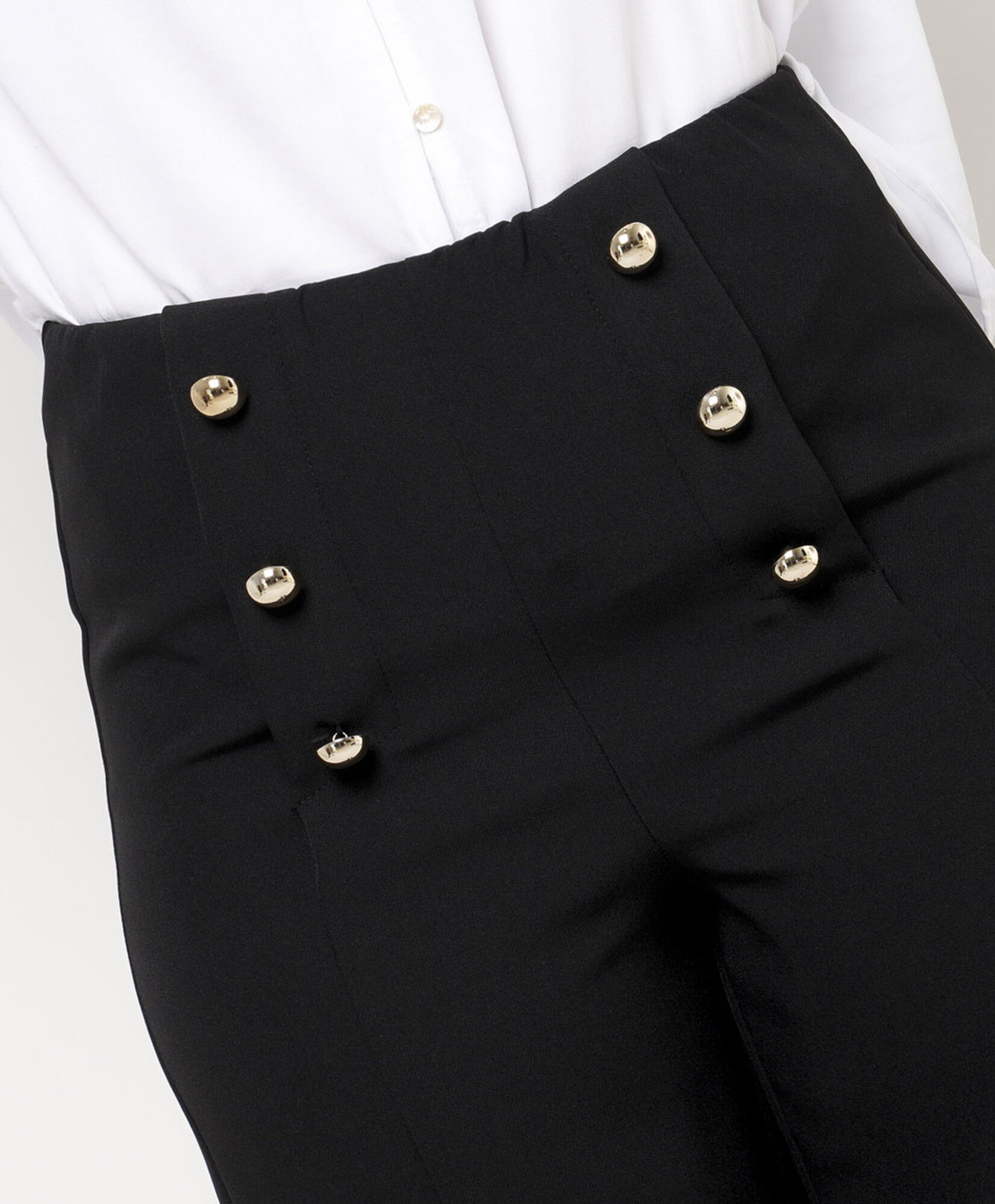 Pantalón mujer botones wide Pantalón mujer botones wide