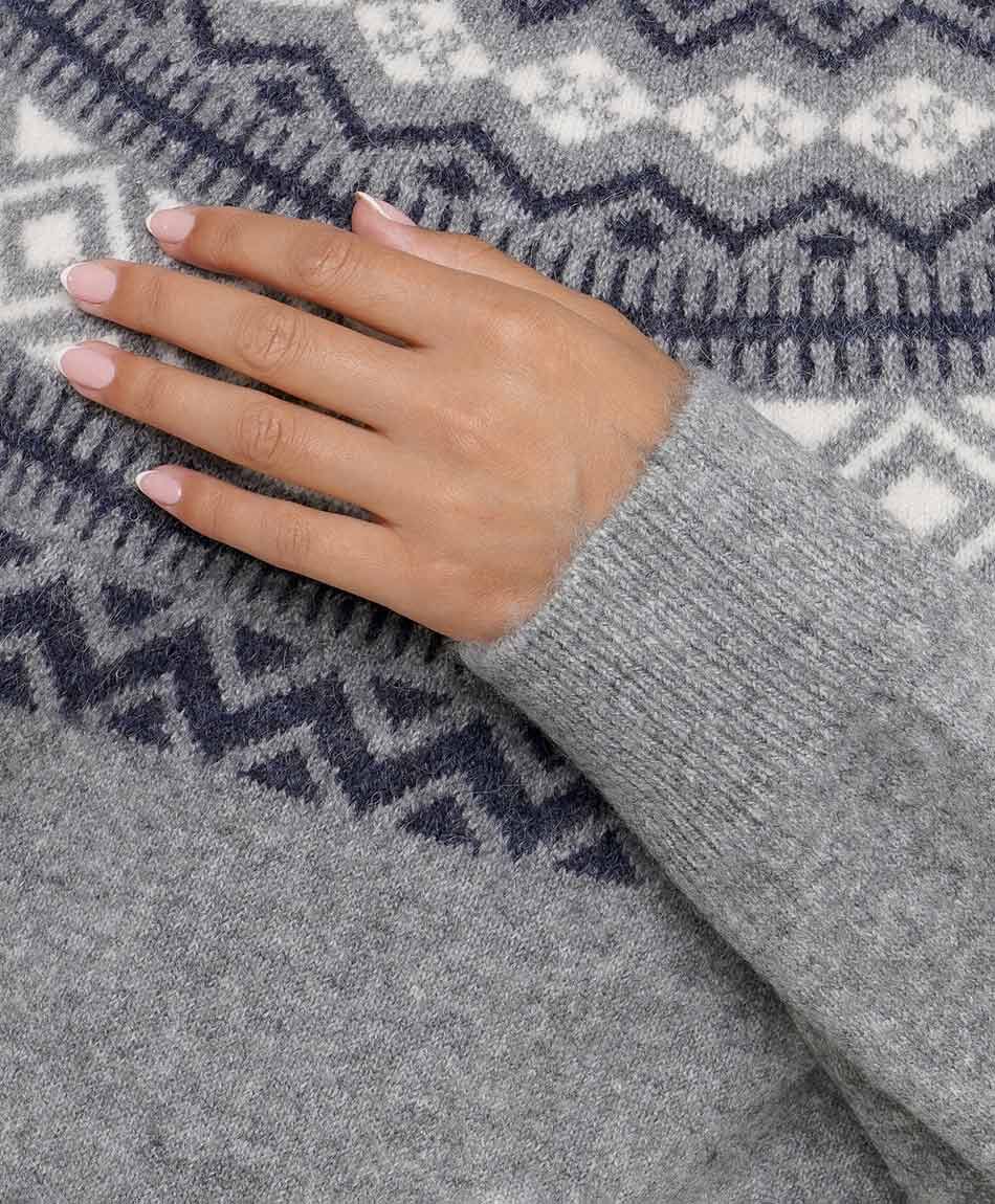 Sweater mujer n&oacute;rdico gris