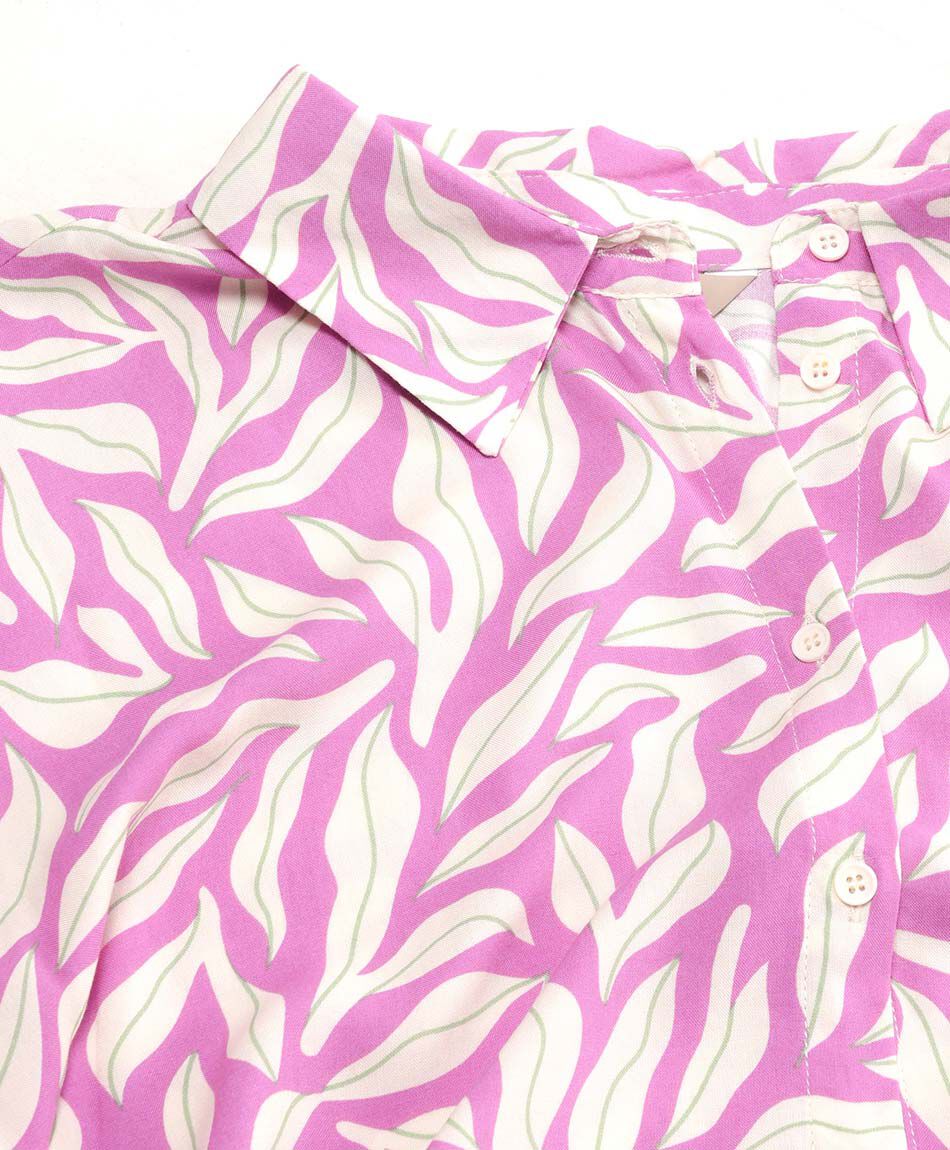 Blusa mujer hojas y nudo