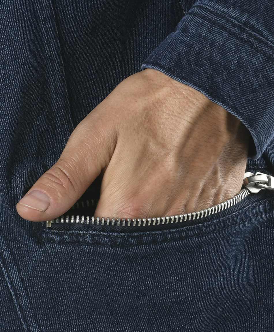 Chaqueta hombre denim cierres