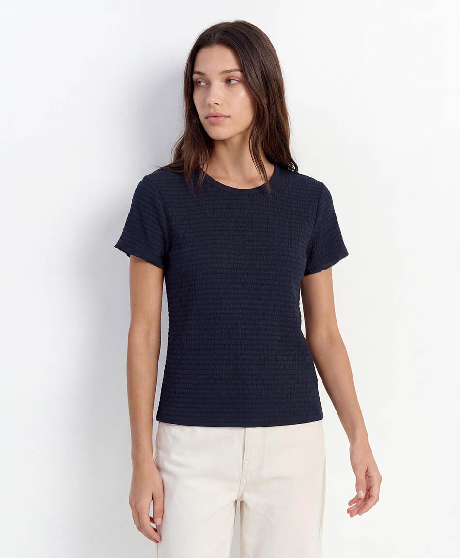 Polera mujer texturizada