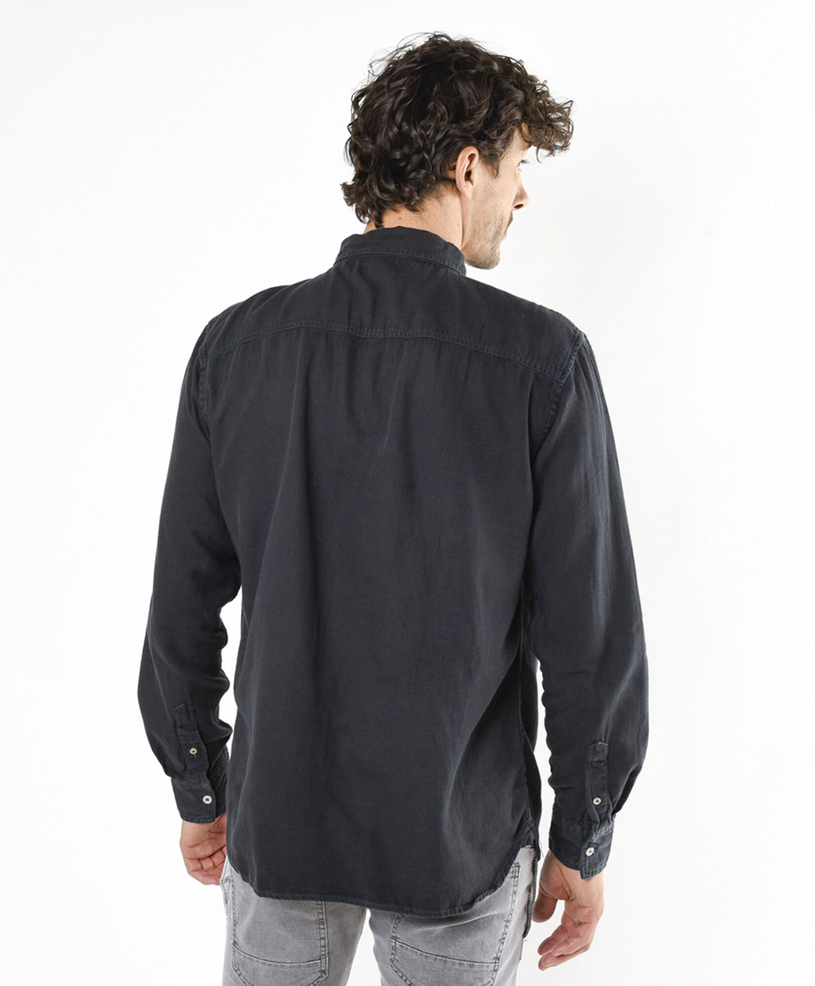 Camisa hombre lisa negra Camisa hombre lisa negra