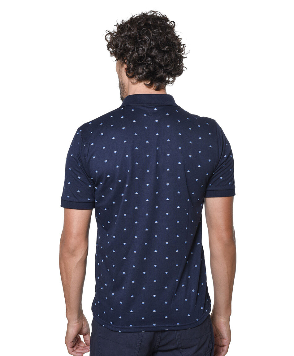 Polera polo estampada