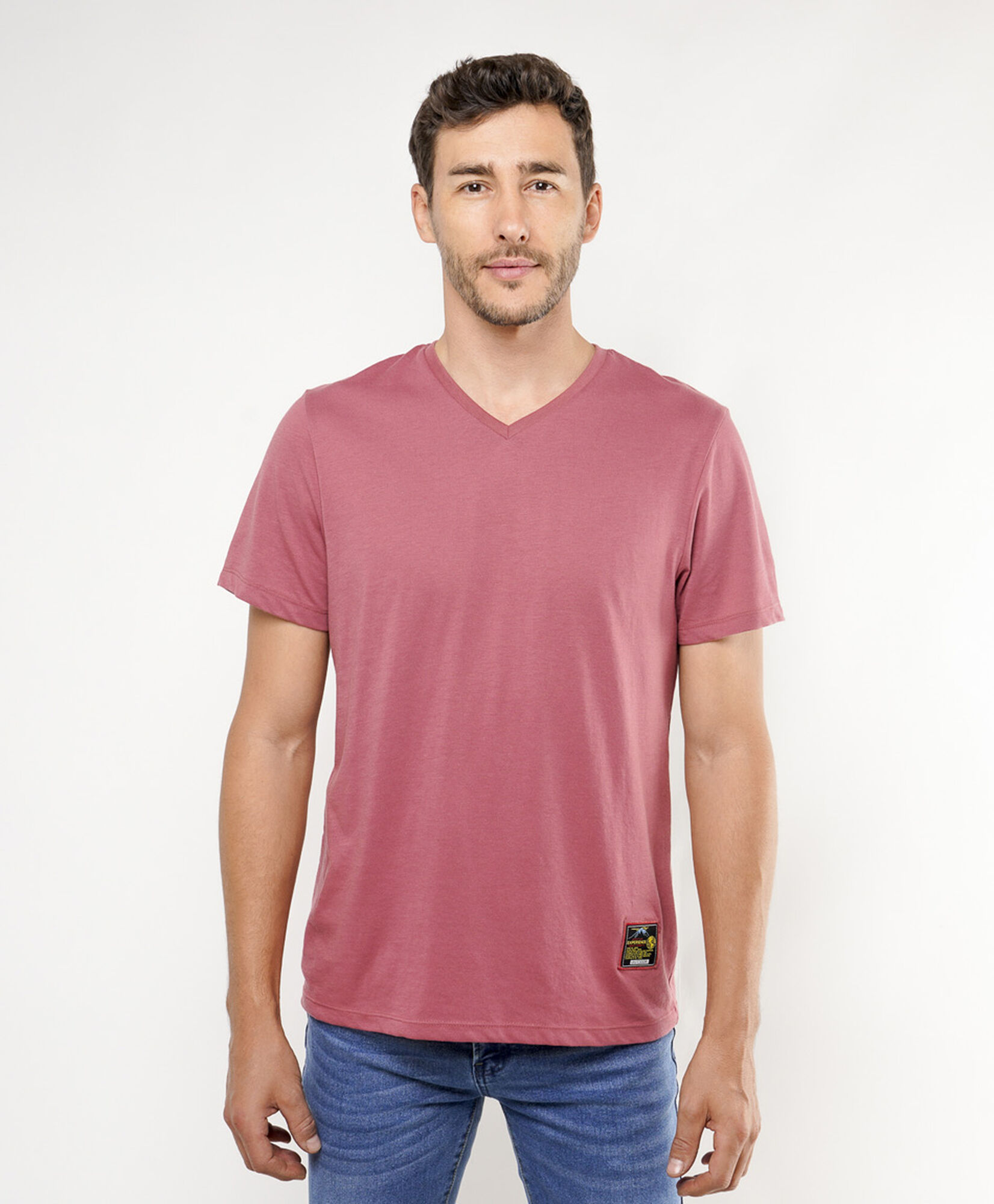 Polera hombre básica cuello v Polera hombre básica cuello v