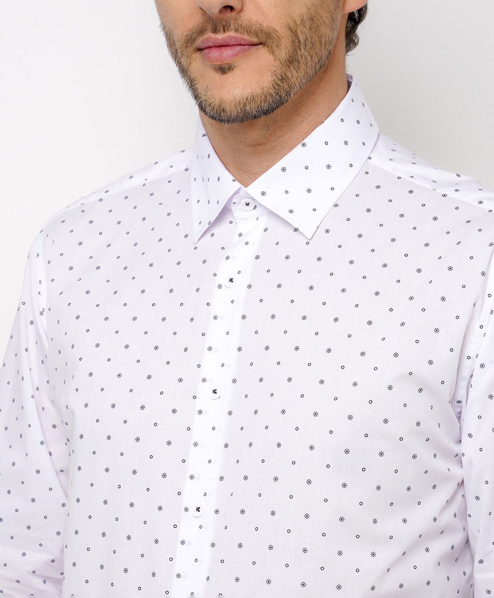Camisa hombre formal print figuras Camisa hombre formal print figuras