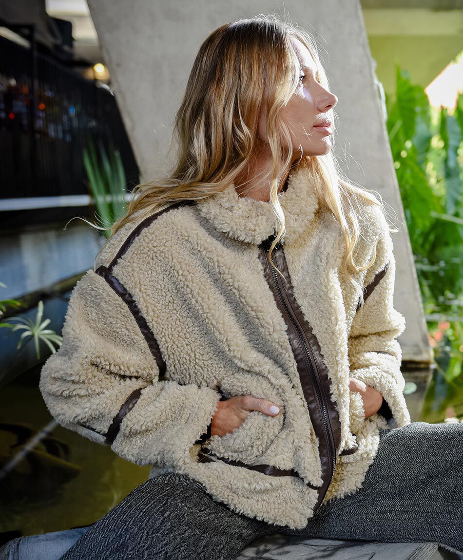 Chaqueta mujer mix oversize