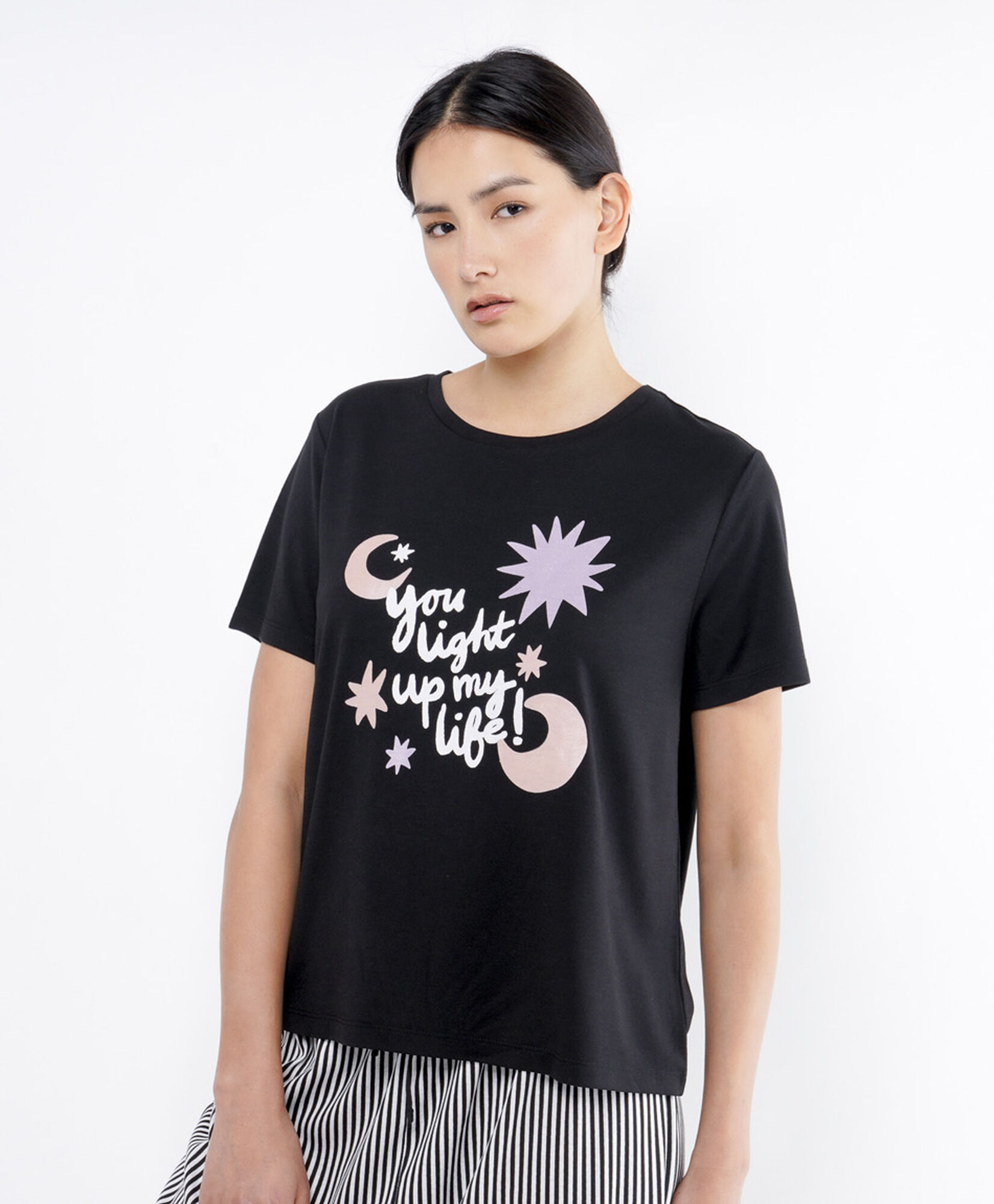 Pijama mujer capri rayas Pijama mujer capri rayas