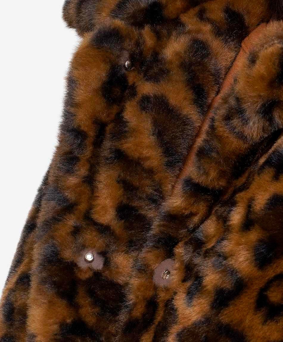 Chaqueta mujer animal print broches