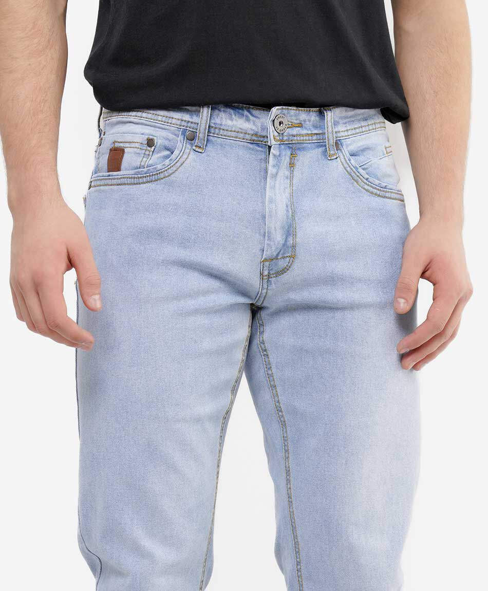 Jeans hombre desgastado slim fit