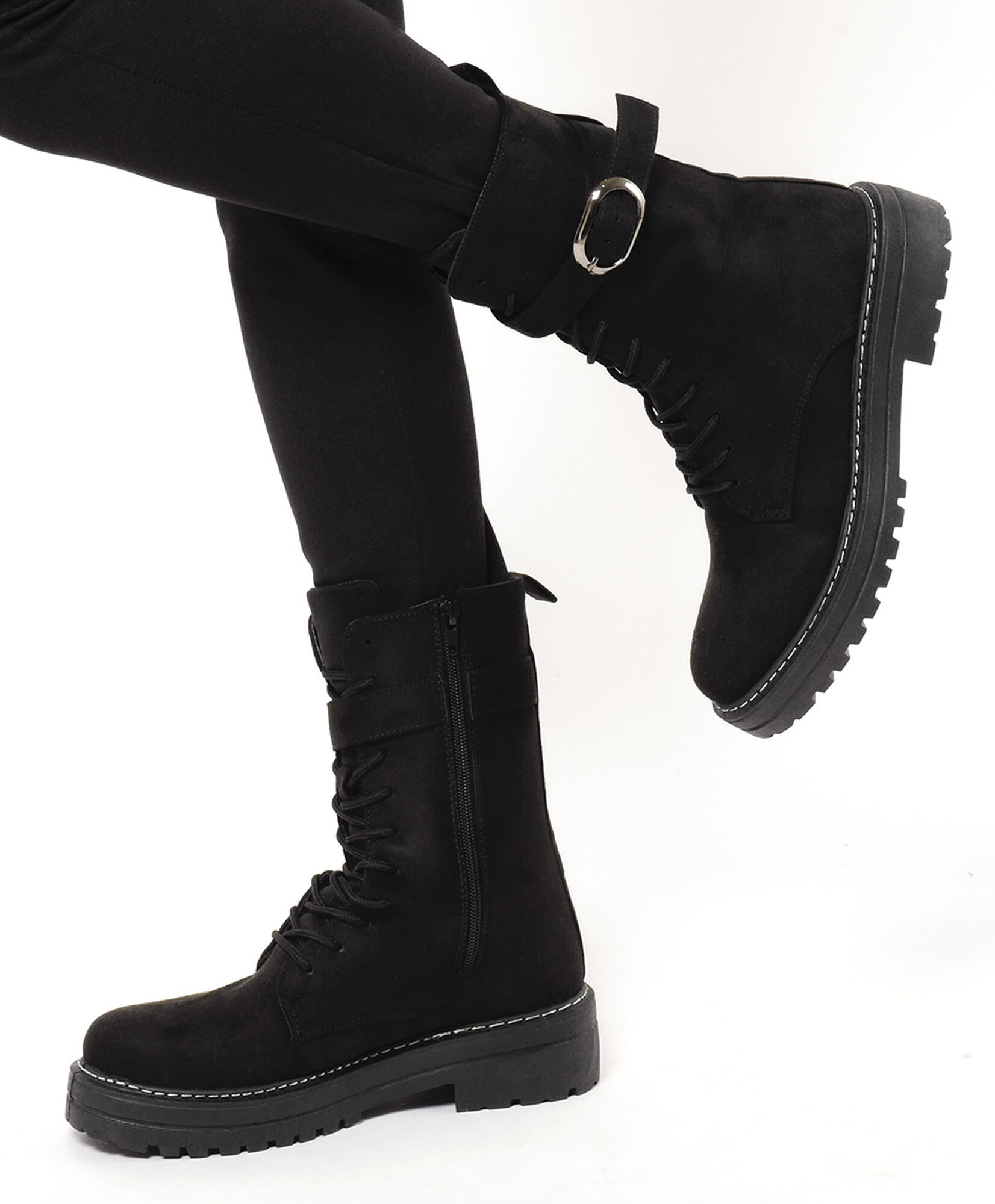 Bota mujer cordones y hebilla Bota mujer cordones y hebilla