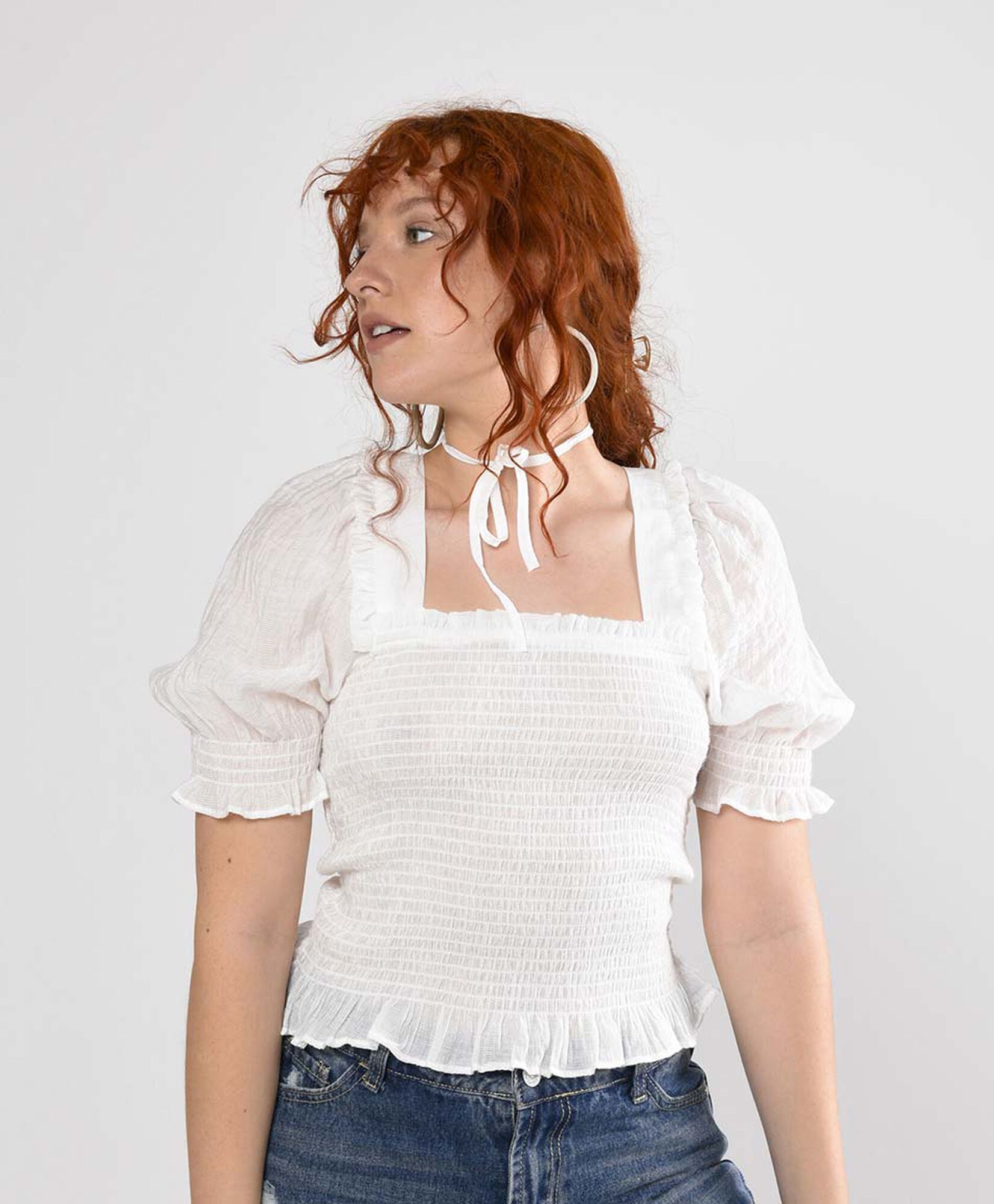 Blusa mujer elasticada Blusa mujer elasticada